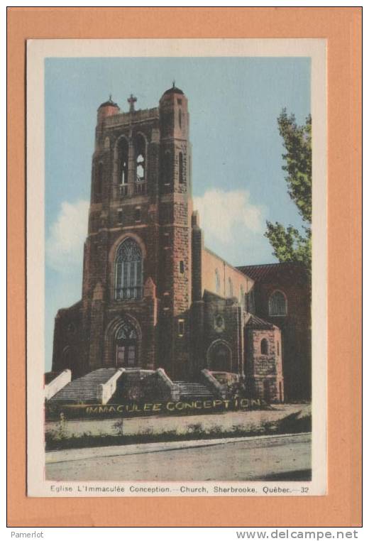 Sherbrooke ( Eglise Immaculée Conception )Quebec Canada Postcard Carte Postale CPA Post Card - Sherbrooke