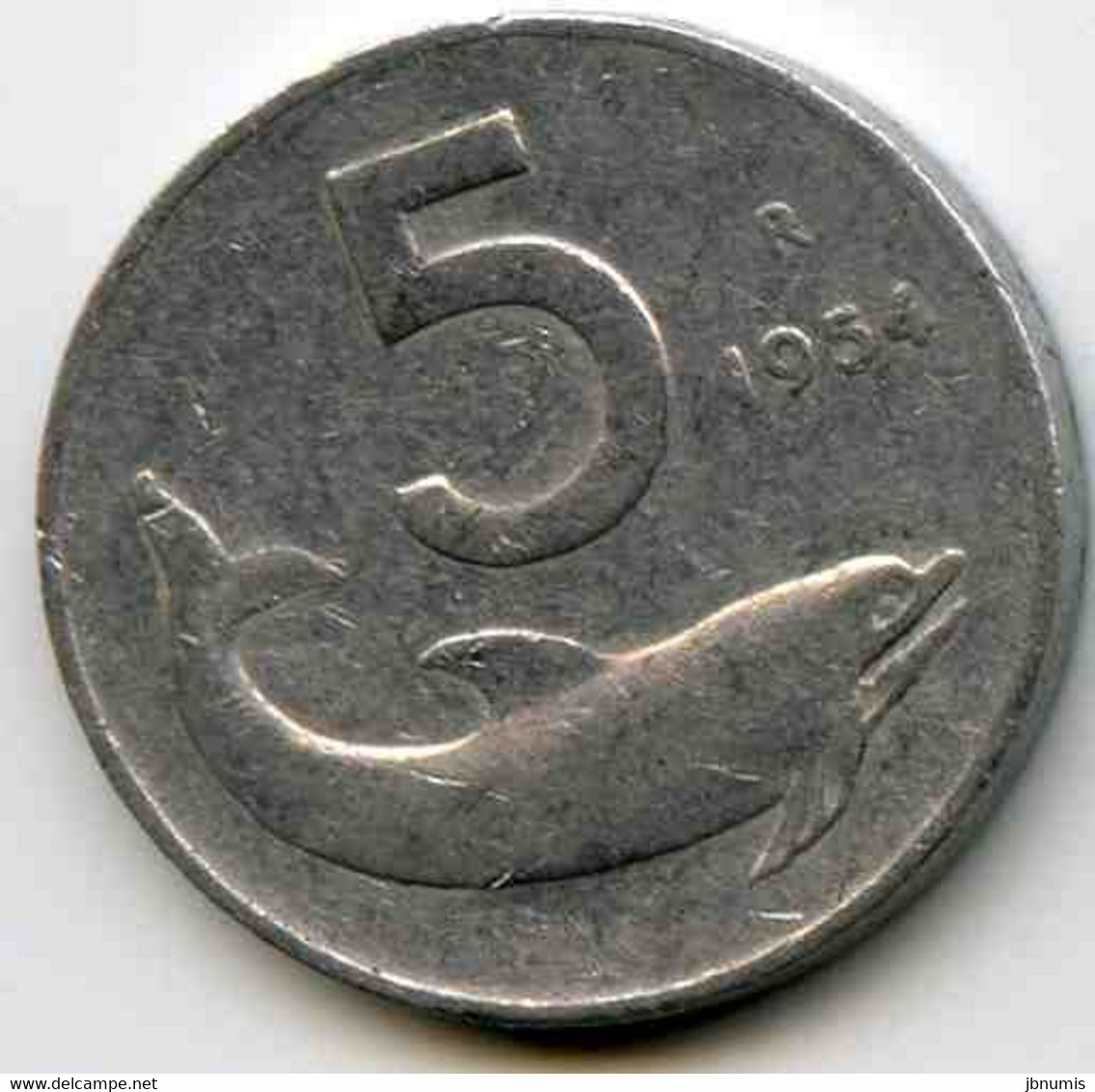 Italie Italia 5 Lire 1954 Alu KM 92 - 5 Liras