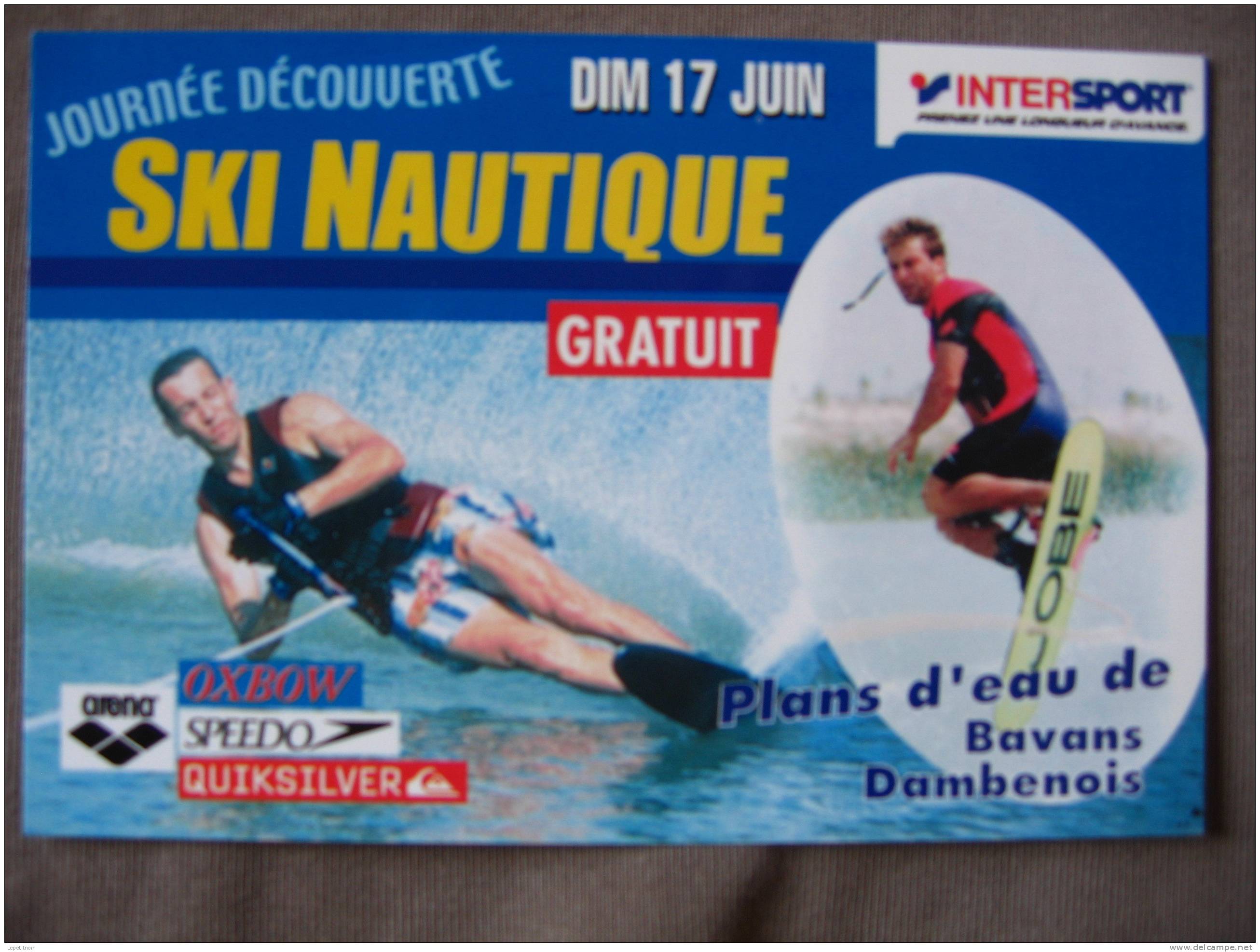 Ski Nautique Journée Découverte à Bavans 17 Juin 2001 Publicité INTERSPORT - Water-skiing