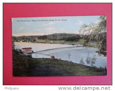 The Housatonic Dam From Shelton Park Derby Ct  1911 Cancel----    -------  Ref  357 - Other & Unclassified