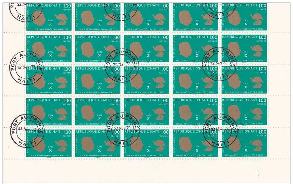 Haiti - Duvalier 1g.Turkey. Sheet - Other & Unclassified