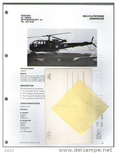 Fiche Marine Nationale Bateau Héli-Plateforme Embarquée - Hélicoptère - Equipement