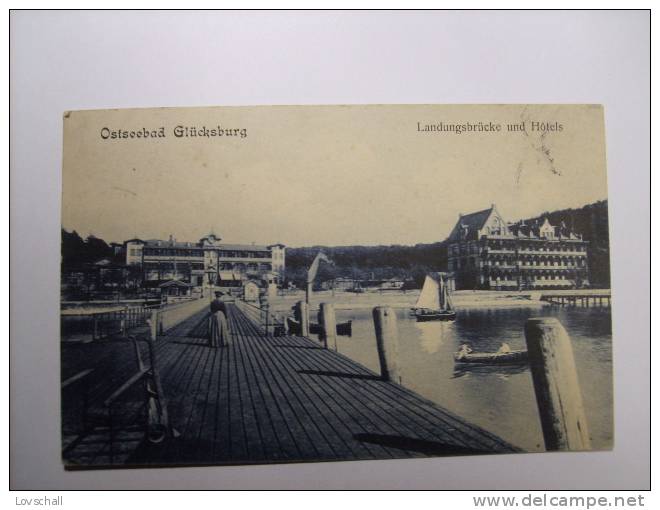 Ostseebad Glücksburg. - Landungsbrücke Und Hôtels. (5 - 6 - 1915) - Glücksburg