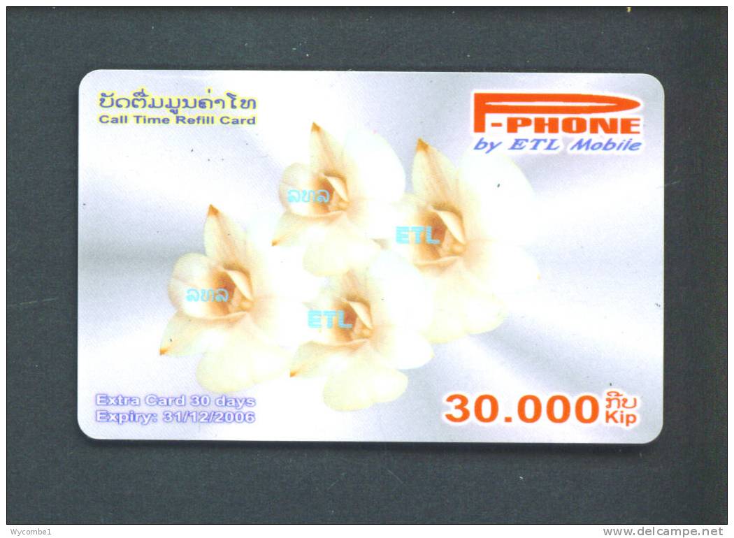 LAOS  -  Remote Phonecard As Scan - Laos