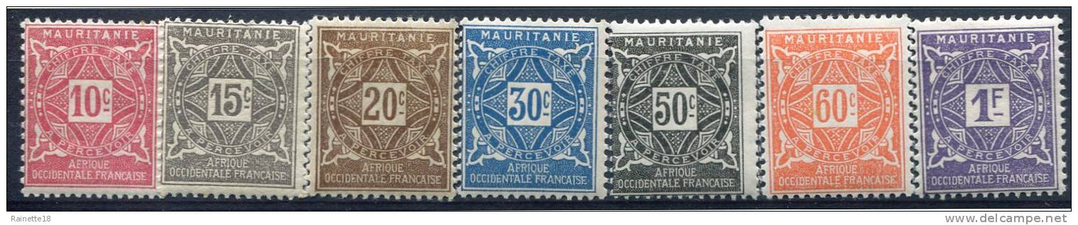 Mauritanie  (République Islamique De )      Taxes    18/24*  Gomme Altérée Sur Plusieurs Timbres - Unused Stamps