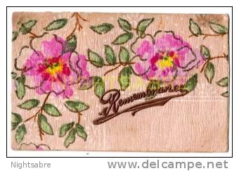 Postcard- "Remembrance" - Cherry Blossom -Sachet Card -posted 1906(2289) - Souvenir De...