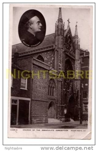 Postcard-  Church Of The Immaculate Conception, Mayfair With Inset Of Father Vaughan-unposted C1910s (2297) - Autres & Non Classés