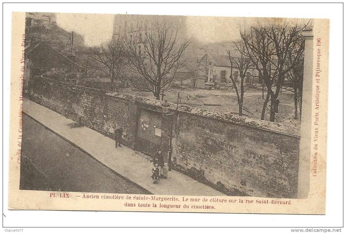 Paris11ème Arr  (75) :  Rue Saint-bernard Et Vue Sur L'ancien Cimetière De Sainte-marguerite En 1910. RARE - Arrondissement: 11