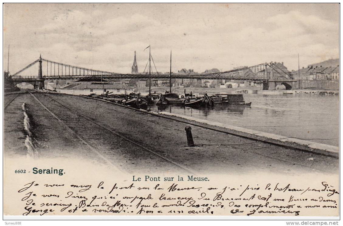 Seraing - Le Pont Sur La Meuse (embarcations) - Seraing