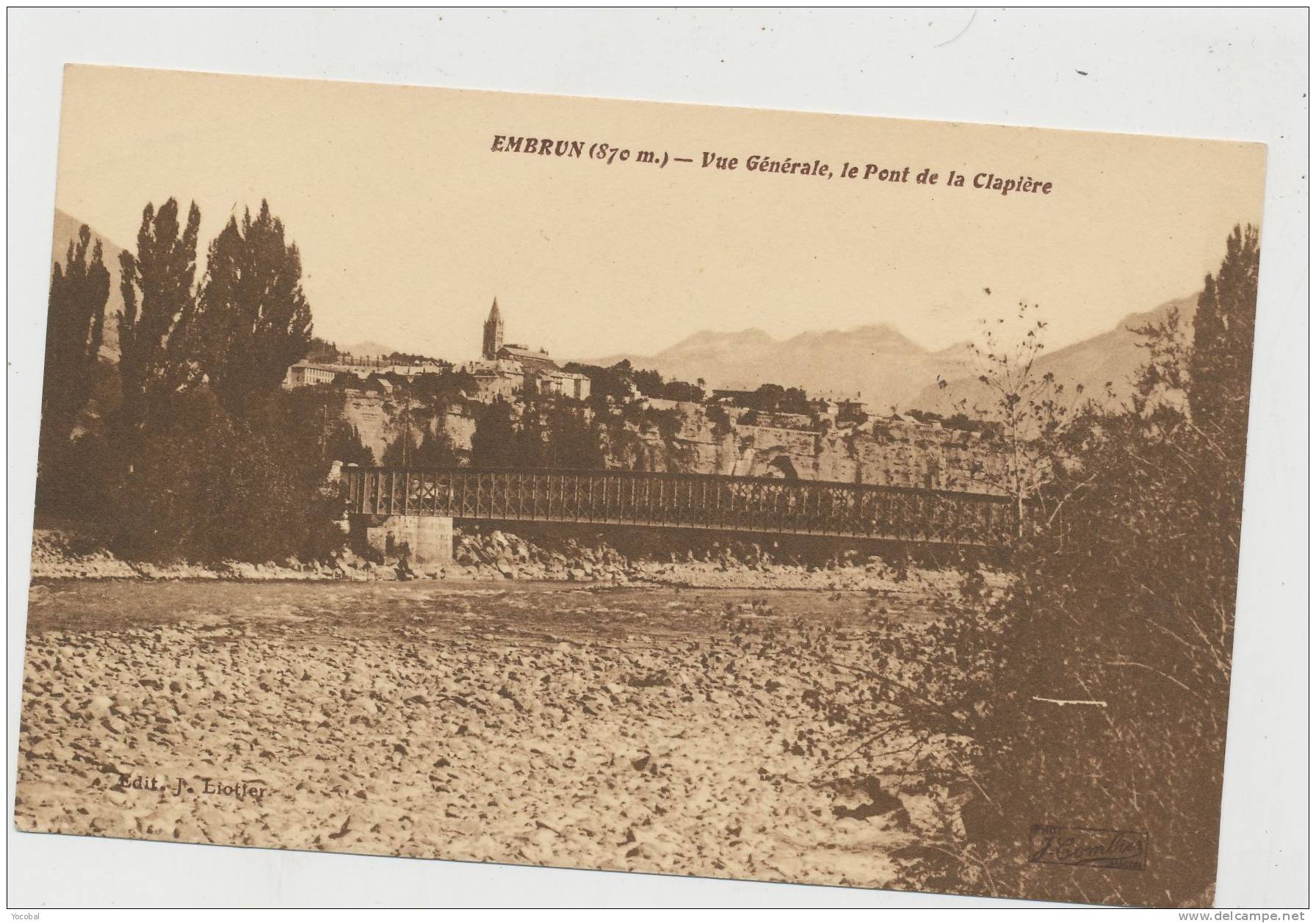 Cp , 05 , EMBRUN , Vue Générale , Le Pont De La Clapière - Embrun