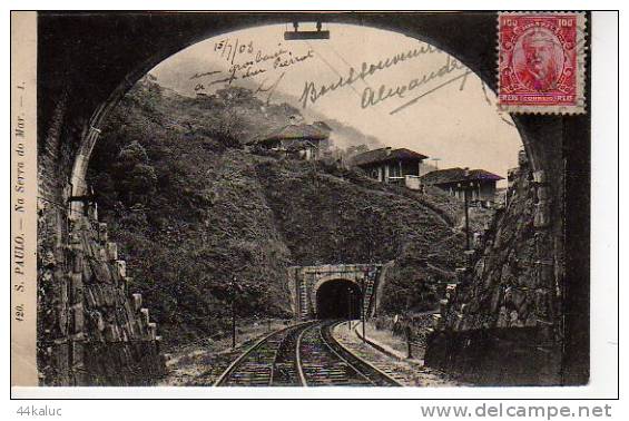 Sao Paulo Na Serra Do Mar Tunnels Et Voie De Chemin De Fer - São Paulo