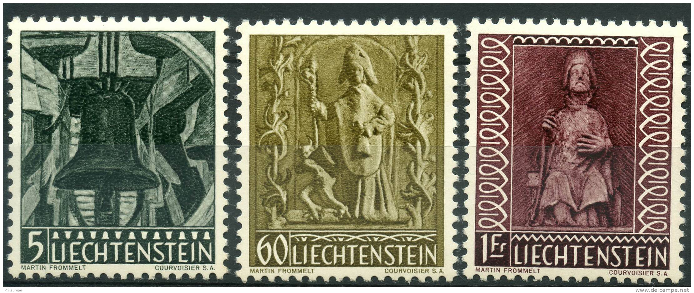 Liechtenstein (1959) N 350 à 352 * (charniere) - Nuovi