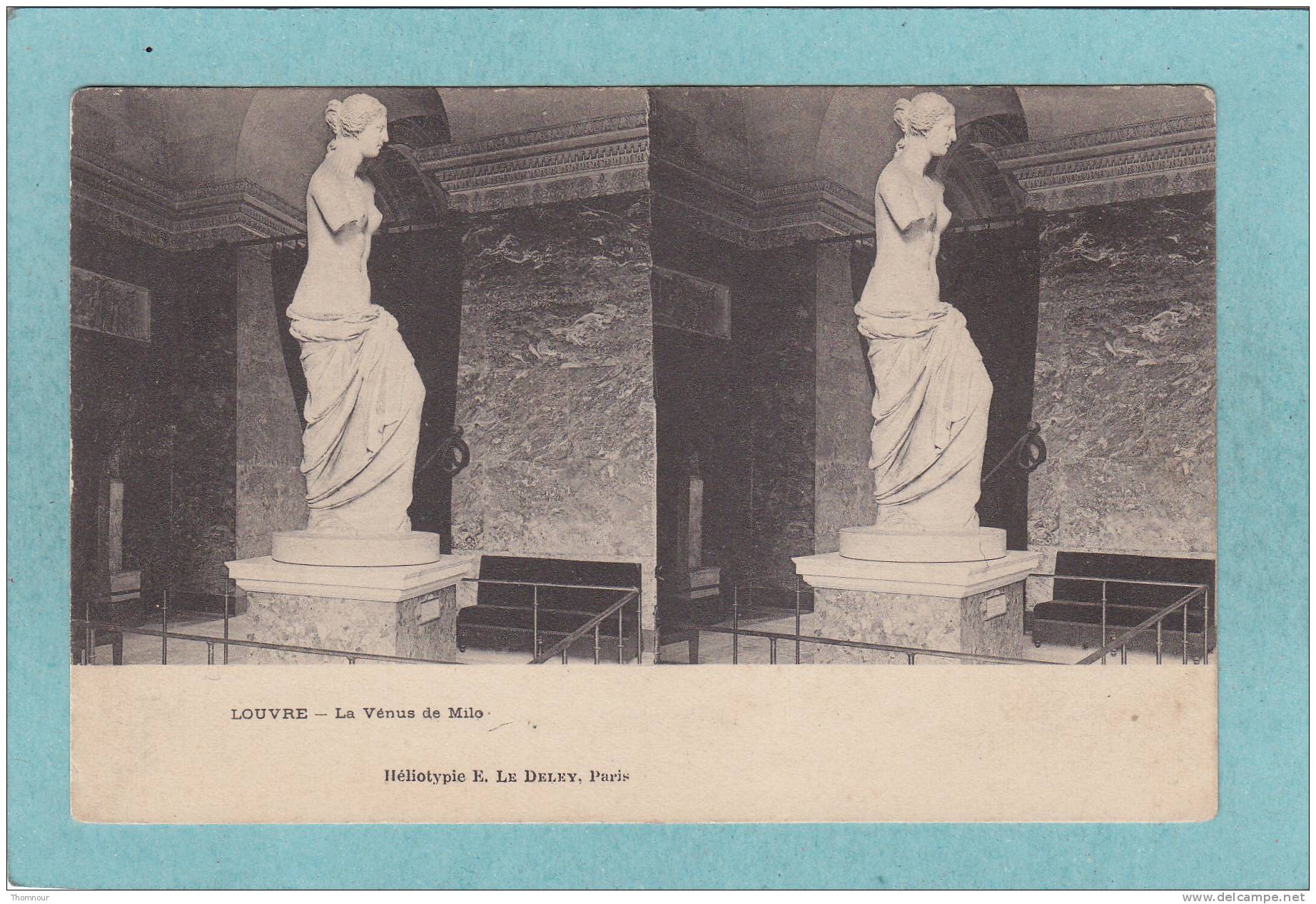 LOUVRE  -  La  Venus  De  Milo -  BELLE  CARTE STEREO  - - Stereoscope Cards