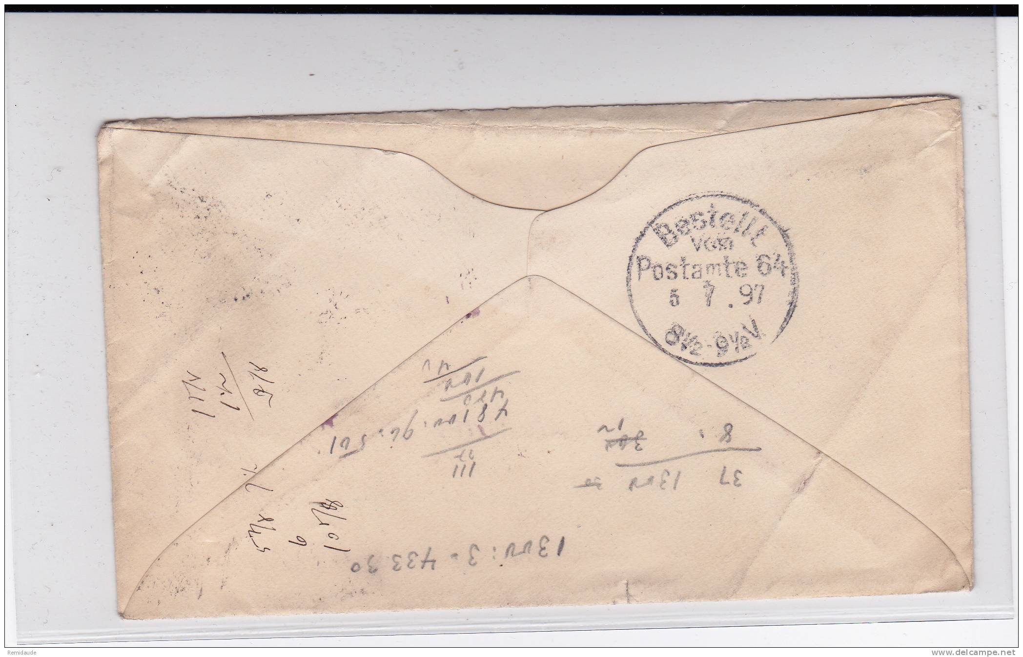 1897 - ENVELOPPE ENTIER POSTAL Avec REPIQUAGE De BOSTON Pour BERLIN Par SS "UMBRIA" - MARITIME - ...-1900