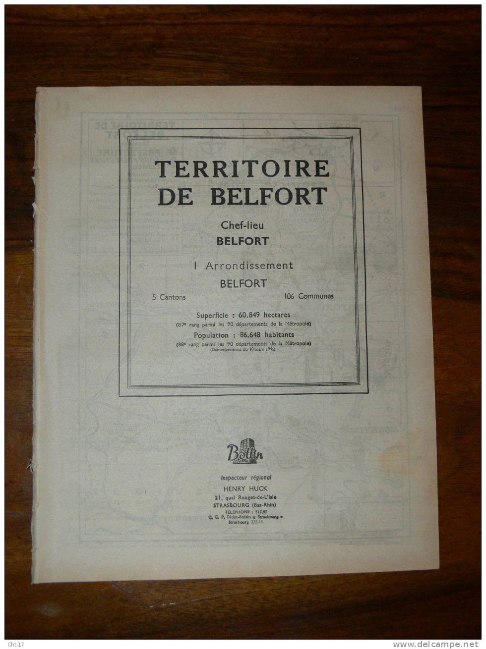 TERRITOIRE DE BELFORT  BELFORT   ANNUAIRE BOTTIN 1951 AVEC COMMERCES ET PARTICULIERS - Directorios Telefónicos