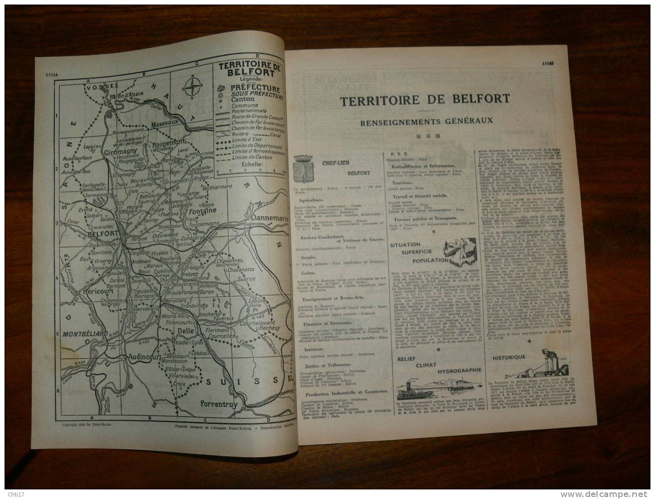 TERRITOIRE DE BELFORT  BELFORT   ANNUAIRE BOTTIN 1951 AVEC COMMERCES ET PARTICULIERS - Telephone Directories
