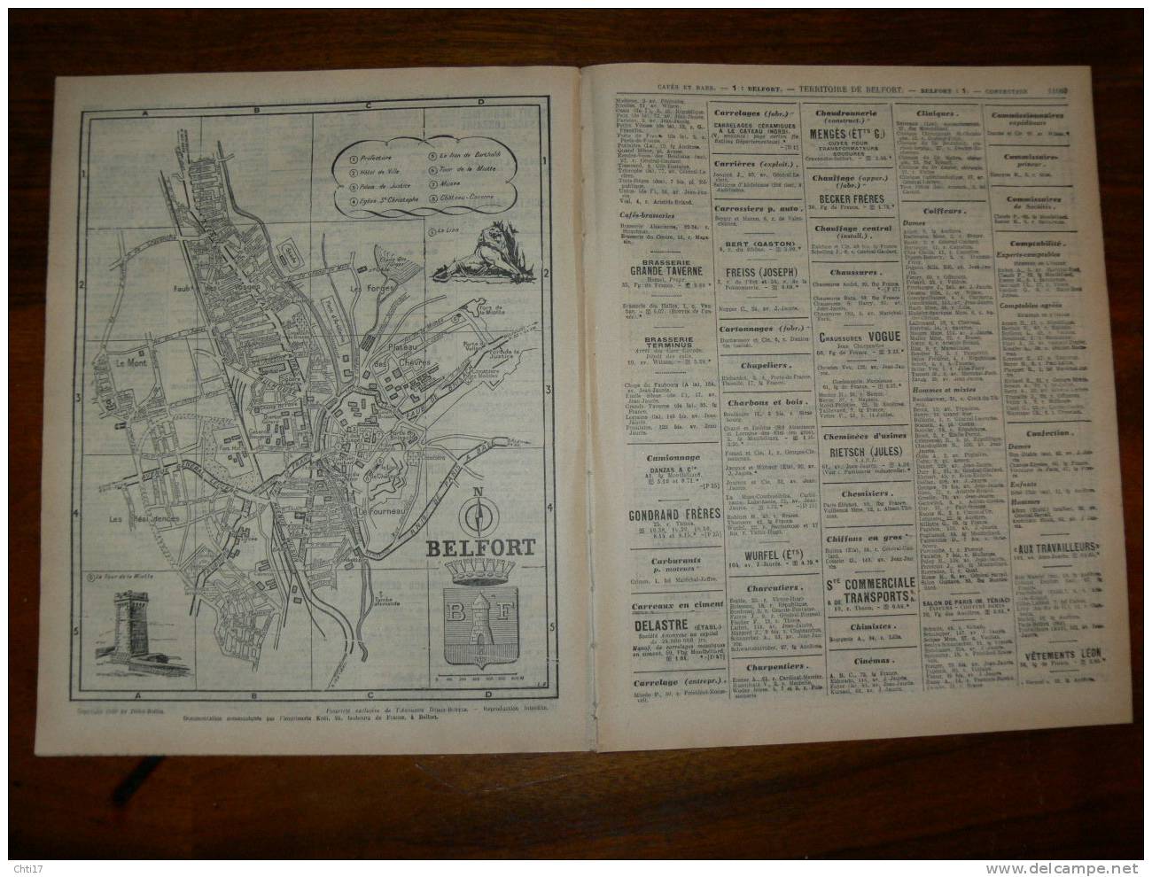 TERRITOIRE DE BELFORT  BELFORT   ANNUAIRE BOTTIN 1951 AVEC COMMERCES ET PARTICULIERS - Annuaires Téléphoniques