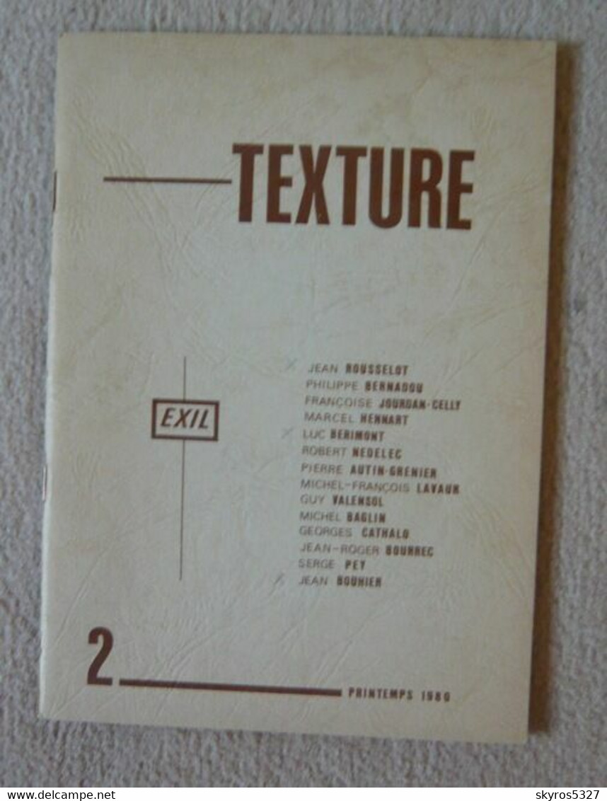 Texture N° 2 - Exil - Auteurs Français