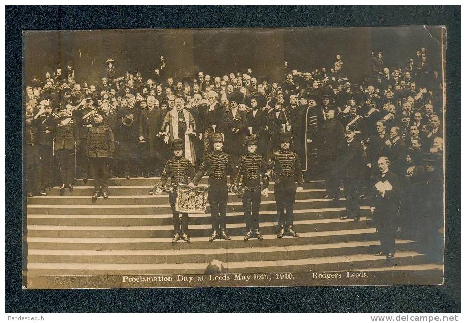UK - LEEDS - Proclamation Day At Leeds May 10th 1910 ( Carte Photo Rodgers ) - Leeds