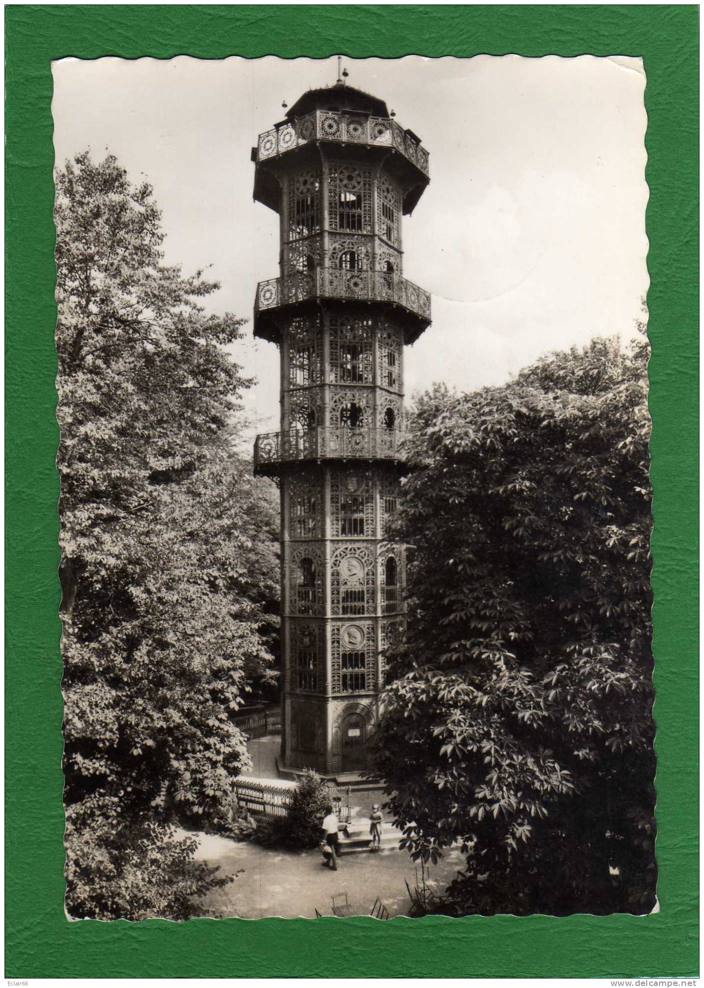 LÖBAU /Sa    AUSSICHTSTURM Auf Den Löbauer Berg.    CPSM Dentellée Année 1967 - Löbau