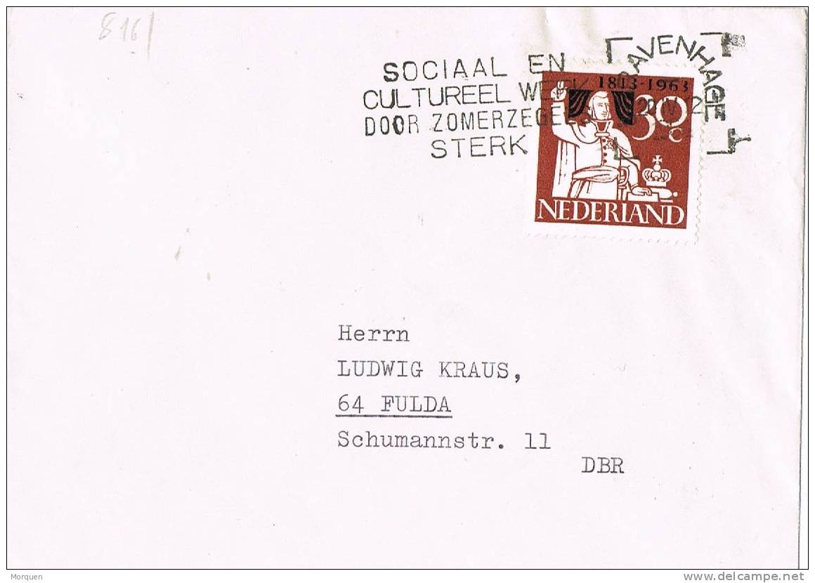 Carta DEN HAAG (La Haya) 1963. Social En Cultureel Week - Storia Postale