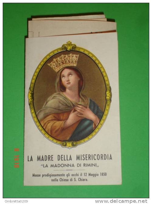 Calendarietto  1954 Con Bollettino Conti Correnti Postali - Pro Santuario MADONNA Di RIMINI - MADRE Della MISERICORDIA - Petit Format : 1941-60