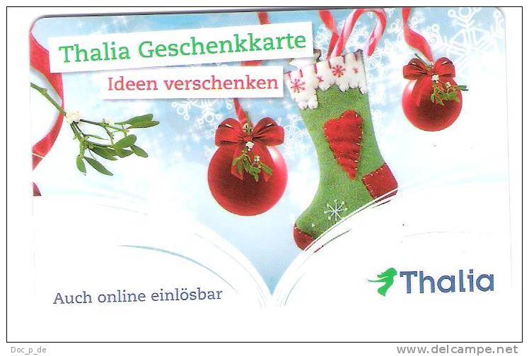Germany - Allemagne - Thalia Book Store - Christmas - Xmas  - Carte Cadeau - Carta Regalo - Gift Card - Geschenkkarte - Gift Cards