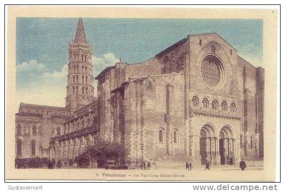 CPA Toulouse Basilique Saint Sernin En Couleur !!!! TBE - Toulouse