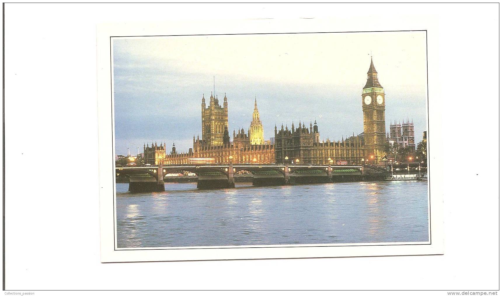 CP, Angleterre, London, Houses Of Parliament, Explications Au Verso,  Voyagée - Houses Of Parliament