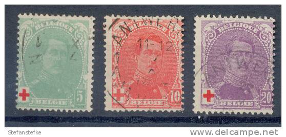 Belgie - Belgique Ocb Nr : 129 - 131 (zie  Scan) - 1914-1915 Red Cross
