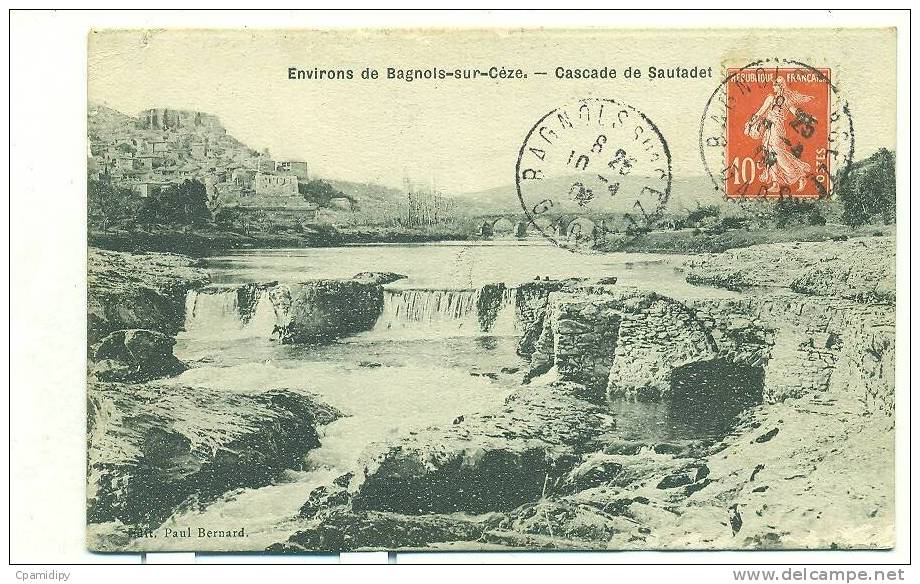 30/BAGNOLS-SUR-CEZE Environs De Bagnols-sur-ceze - Cascade De Sautadet - Bagnols-sur-Cèze