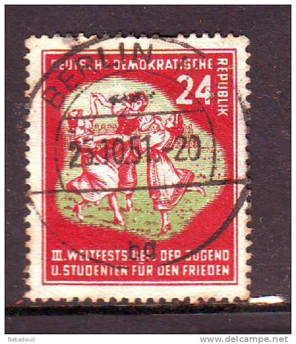 GERMANY - DEMOCRATIC REPUBLIC - DDR- 1951 Youth Festival, Dancing, 24 Pf - Used Stamps