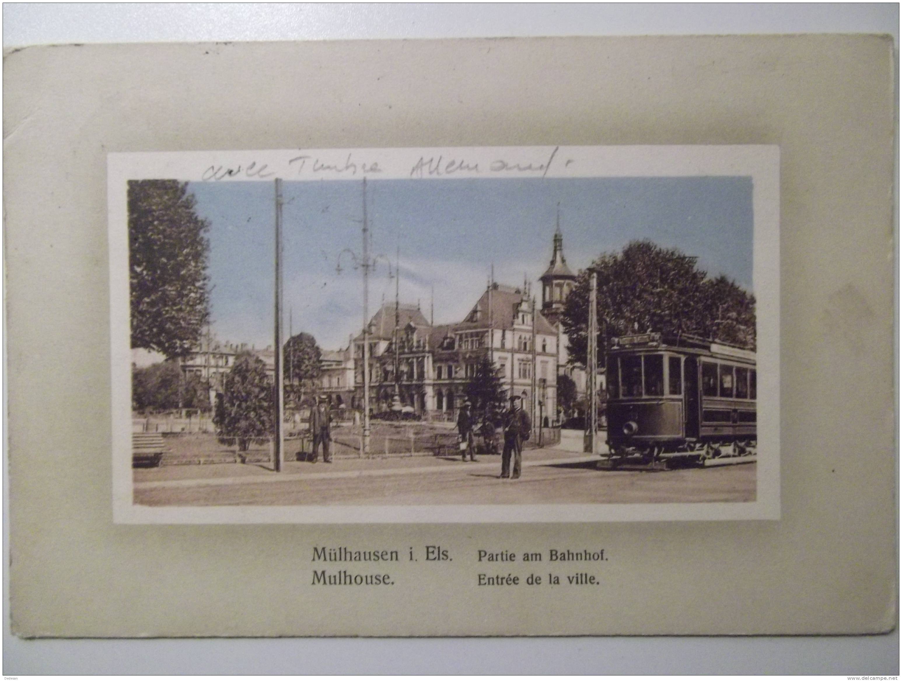 CPA Mulhausen I Els Partie Am Bahnhof  Mulhouse Entrée De La Ville - Couleur 1910 - PA132 - Mulhouse