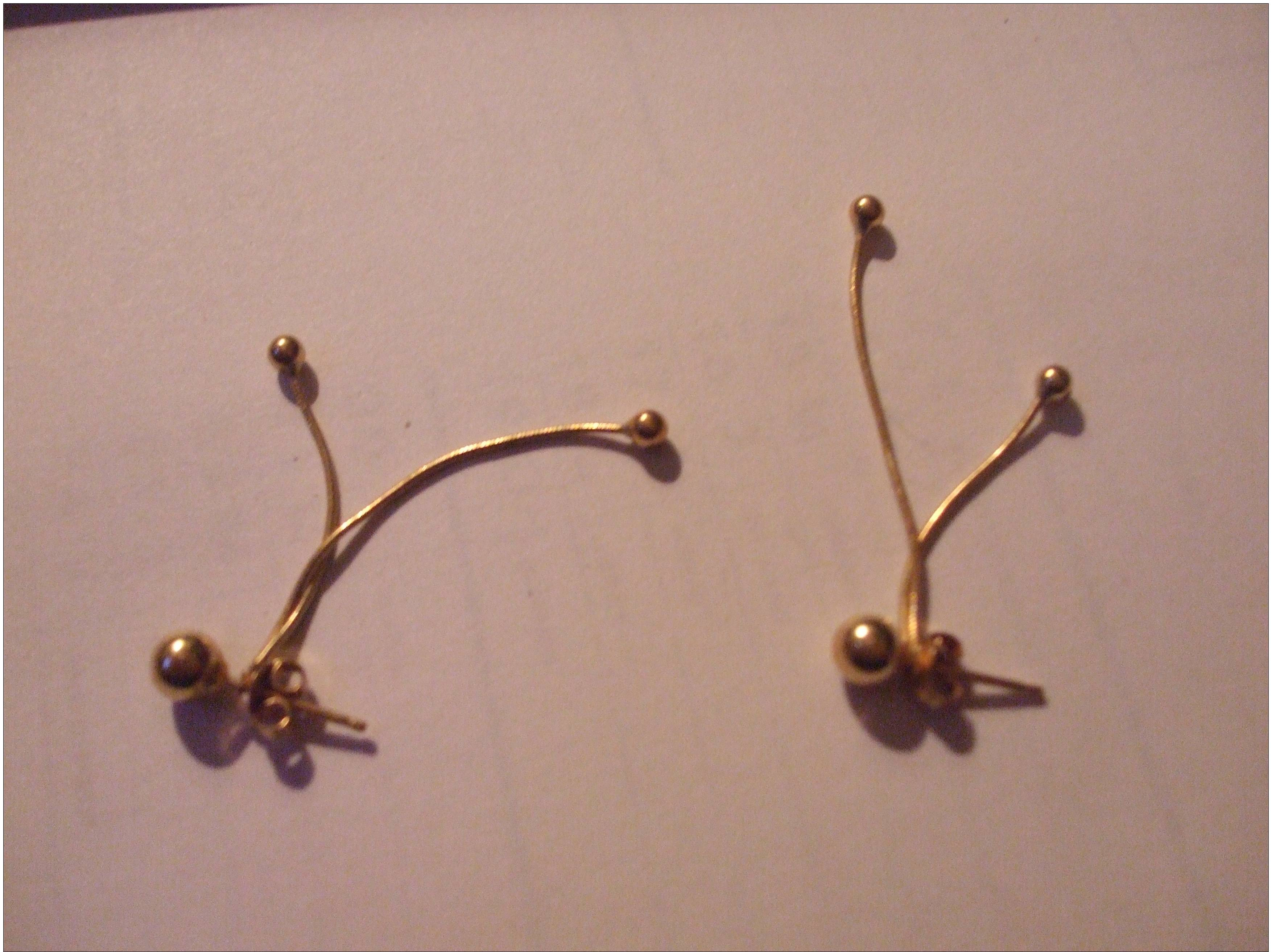 Boucle Oreilles En Or 18 K ( 1,41GR )poinçonné Testé Voir Indication Bas De P - Boucles D'oreilles