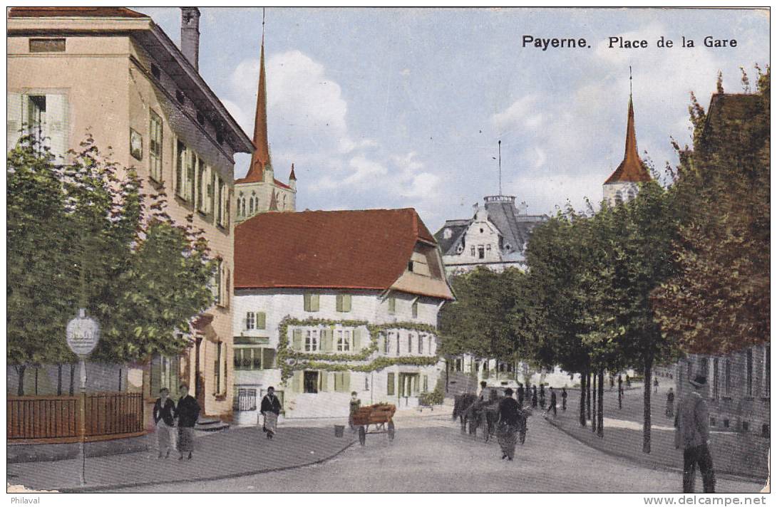 PAYERNE : Place De La Gare - Carte Animée - Payerne