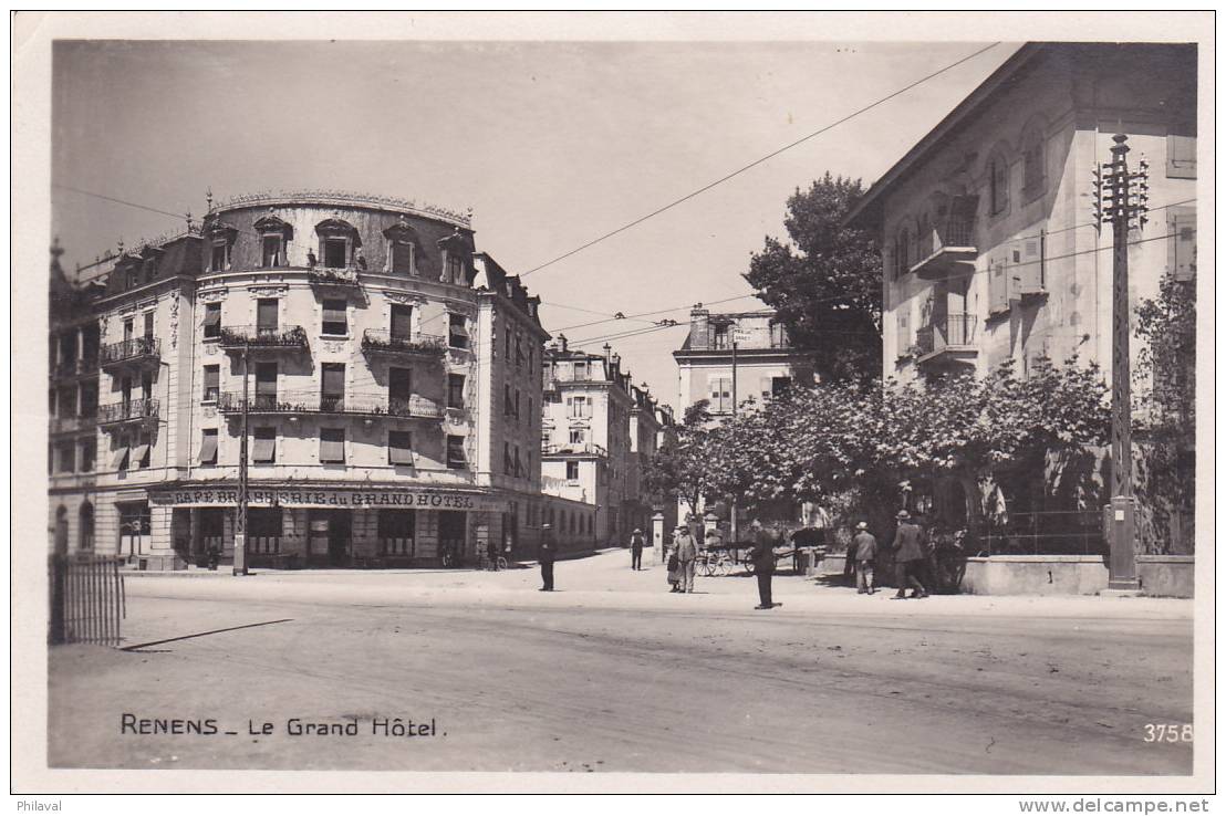 RENENS - Le Grand Hôtel - Oblitération Militaire Du GR.SUBIST. 1 // 1930 - Renens