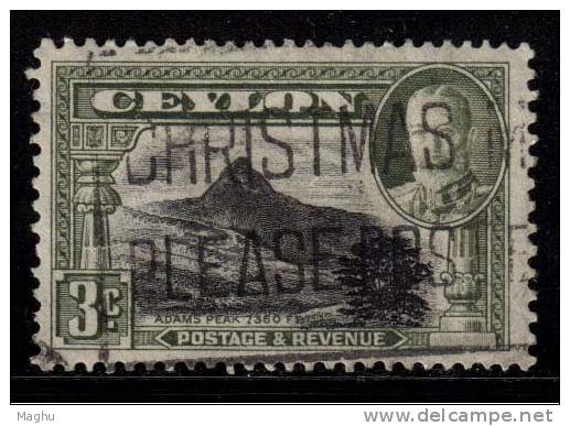 Ceylon Used  1935, 3c King George V - Ceylan (...-1947)