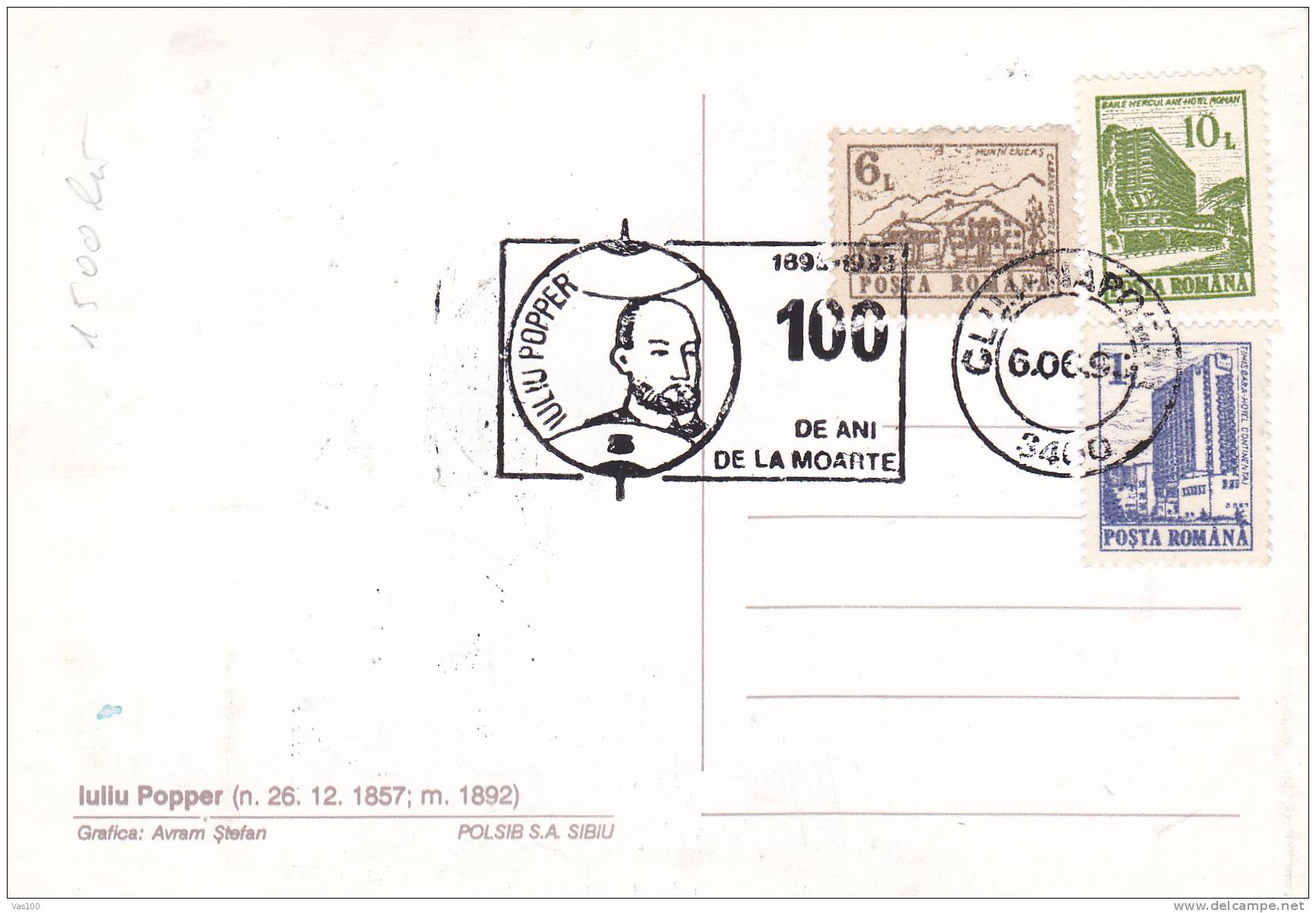 Iuliu Popper Explorer Gold Mining 1993,CM,MAXICARD,CARTES MAXIMUM - ROMANIA. - Erforscher