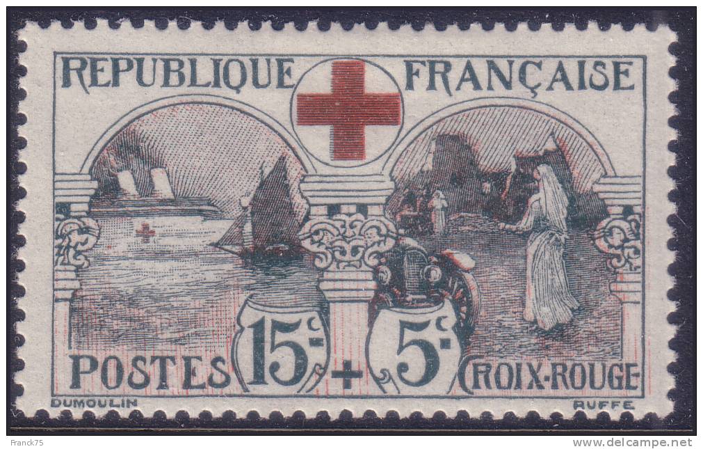 15c + 5c Croix-Rouge De 1918 Neuf * TB (Y&T N° 156 , Cote 140€) - Neufs