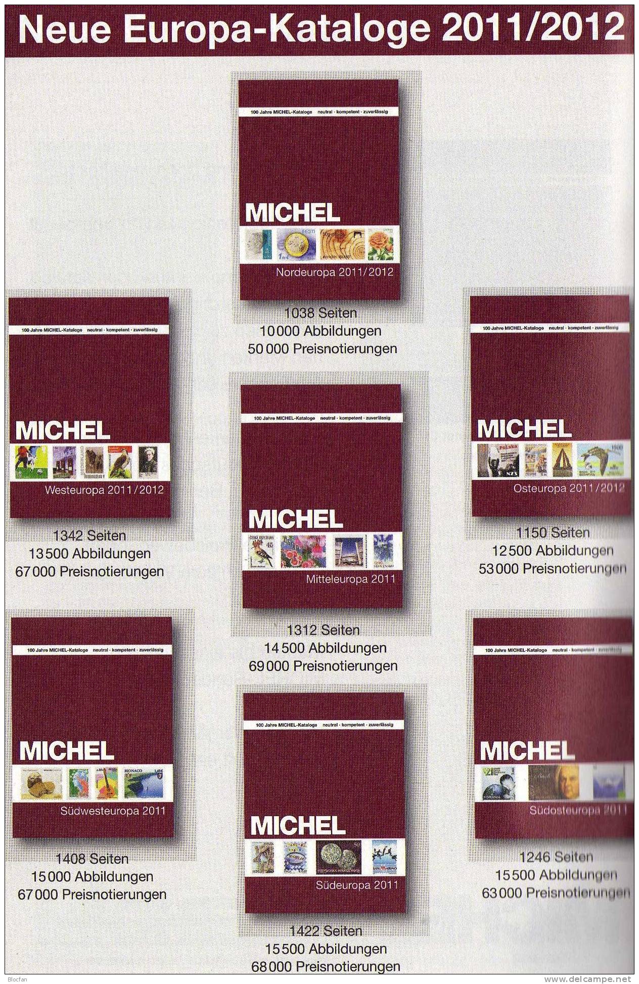 Europe Part 1-7 MICHEL Stamp Catalogue 2011 New 392€ With Austria Helvetia UNO CSR Slowakia CR Hungaria Liechtenstein - Kronieken & Jaarboeken