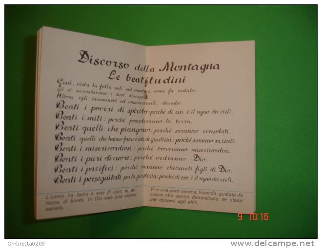 Calendarietto Anno1961 - Libretto 8 Immagini  - "Pie Discepole Divin Maestro" Le Beatitudini /Discorso Della Montagna - Small : 1961-70