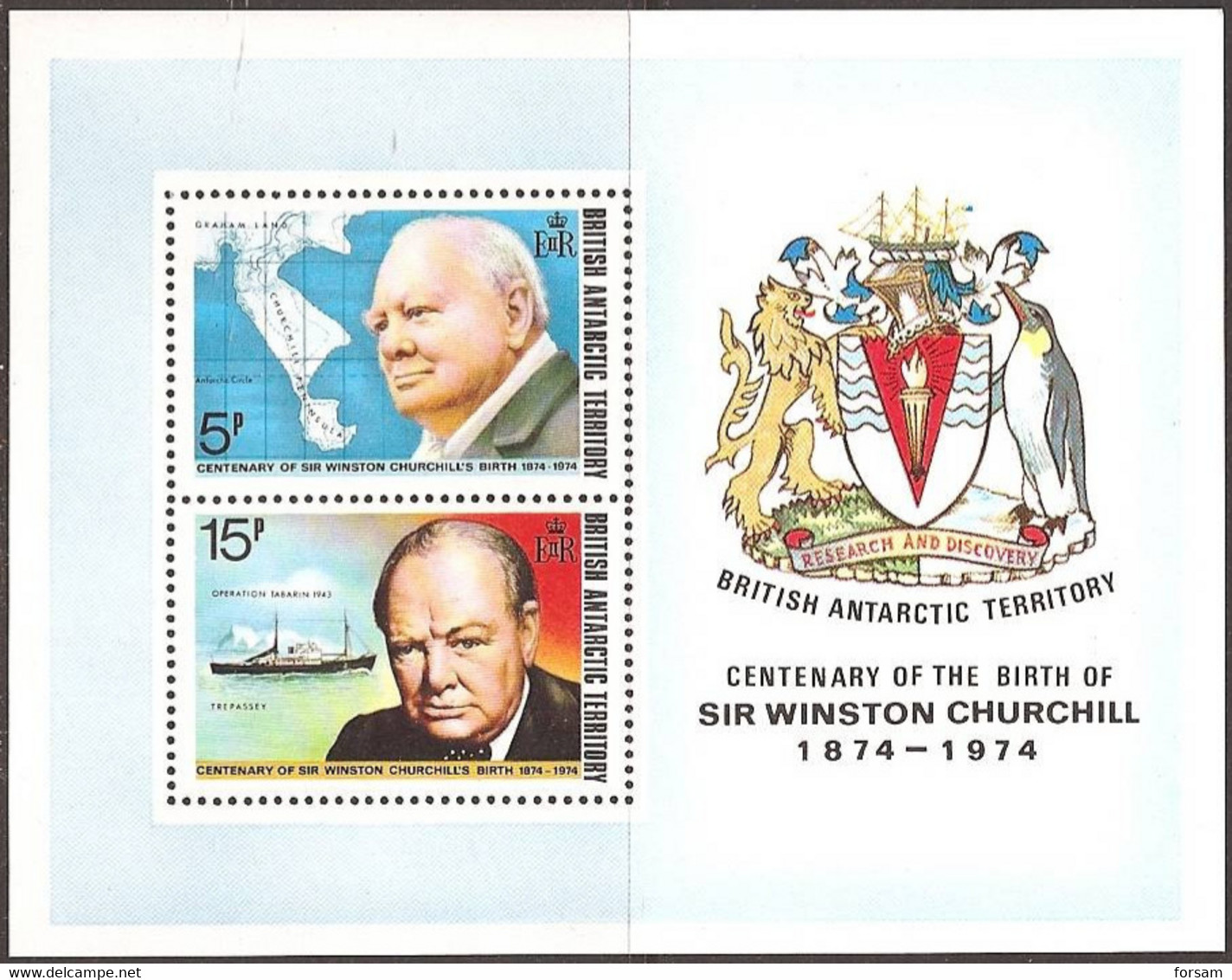 BRITISH ANTARCTIC TERRITORY..1974..Michel # Block 1 (62-63)...MNH. - Neufs