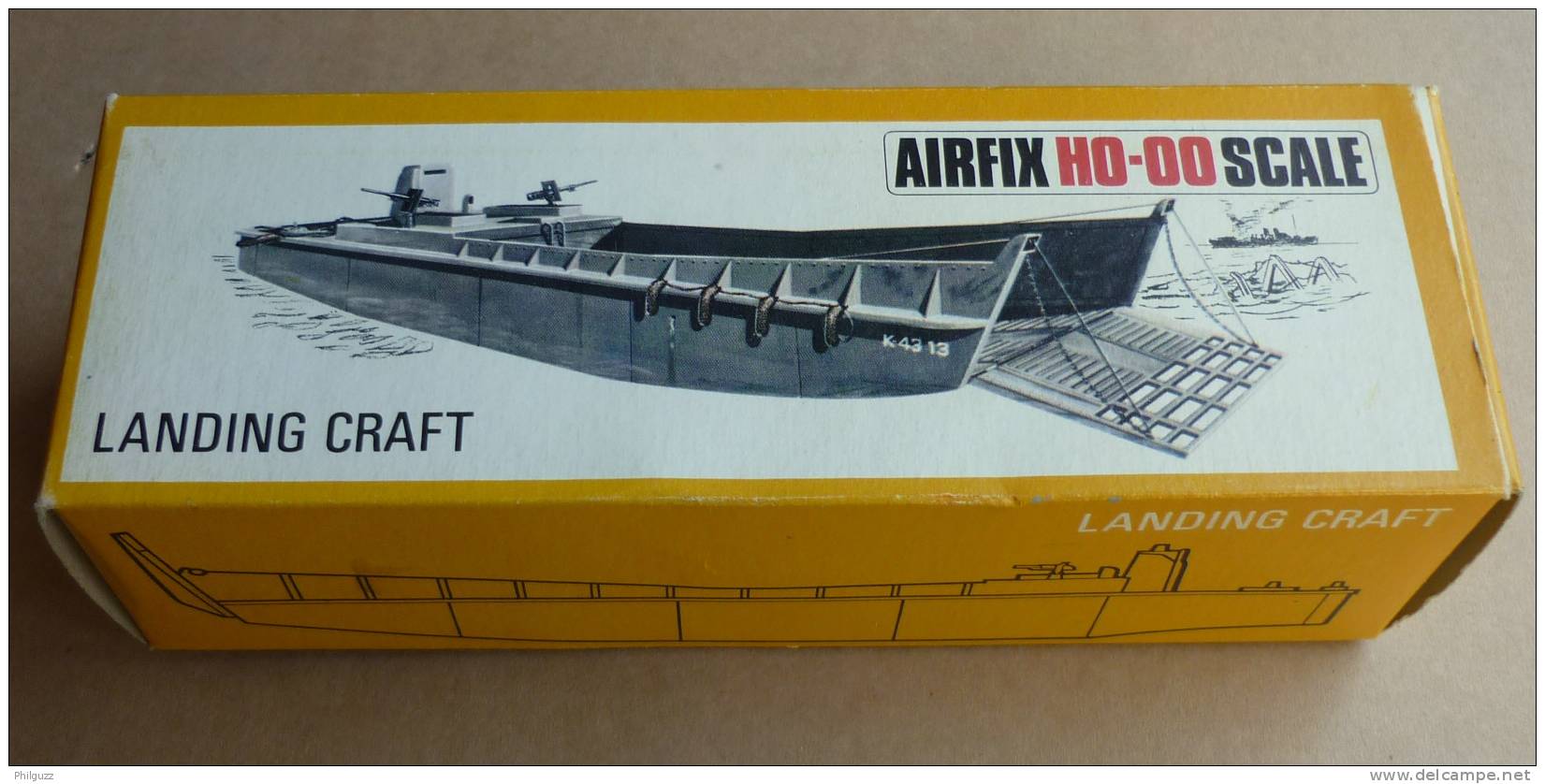 BOITE VIDE AIRFIX HO LANDING CRAFT 1973 FIGURINE WWII INCLUS MOUSSE DECORS - Figurines