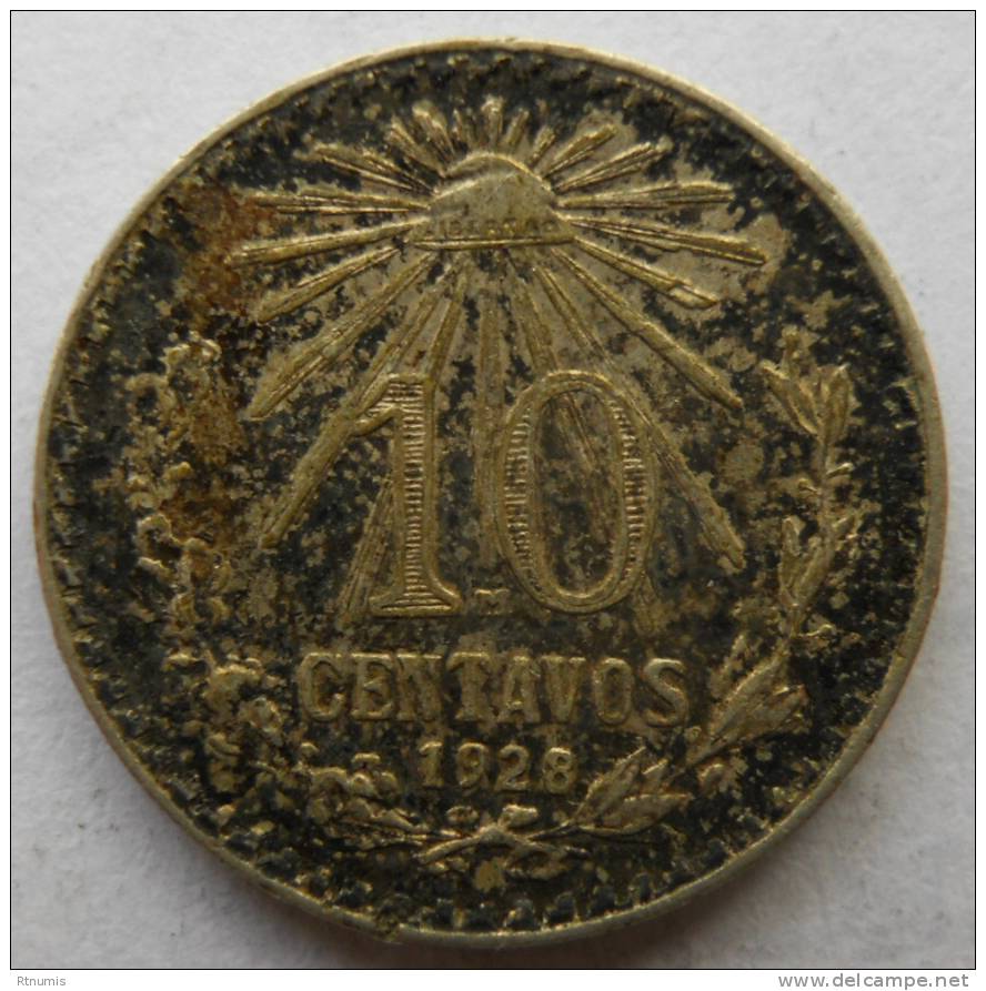 Mexique Mexico 10 Centavos 1928 Km 431 - Mexico