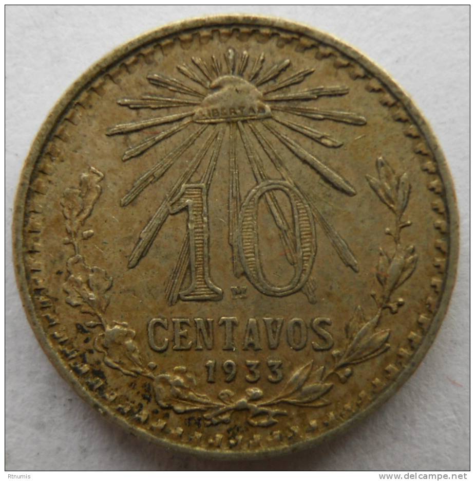 Mexique Mexico 10 Centavos 1933 Km 431 - Mexique