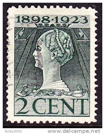 1923 Jubileumzegels 2 Cent Groen Tanding 11½  X 12½ NVPH 121 H - Usati