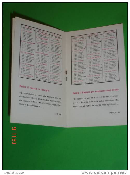 Calendarietto Anno1967 - 13 Maggio 1917 - Madonna Di FATIMA -50°Apparizione - Santino Lampade Viventi CANNAREGIO Venezia - Kleinformat : 1961-70