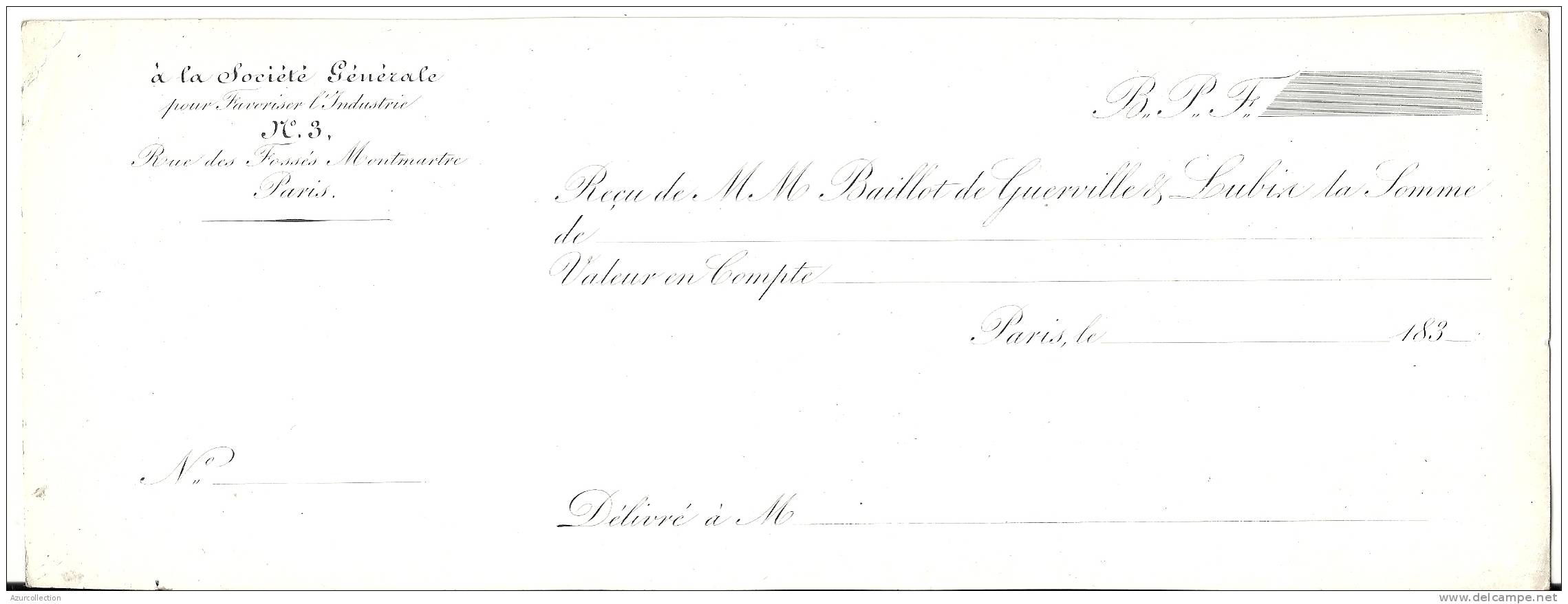 CARTE PORCELAINE. CHEQUE   .SPECIMEN STERN - Bills Of Exchange