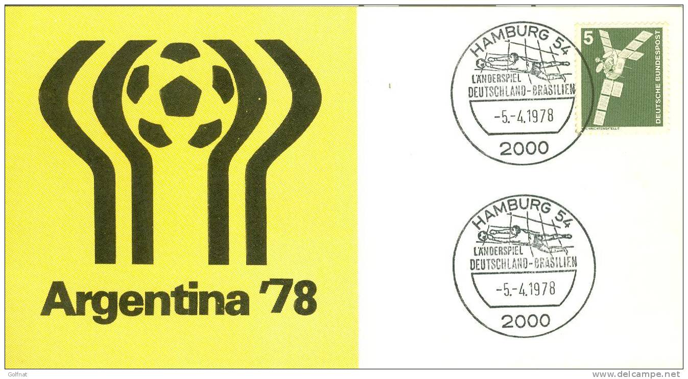 ALLEMAGNE CARTE COUPE DU MONDE DE FOOT BALL  1978  HAMBOURG  5/4/1978 - 1978 – Argentine