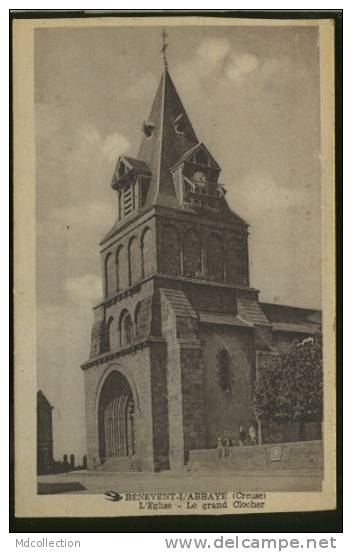 23 BENEVENT / L'église - Le Grand Clocher / - Benevent L'Abbaye